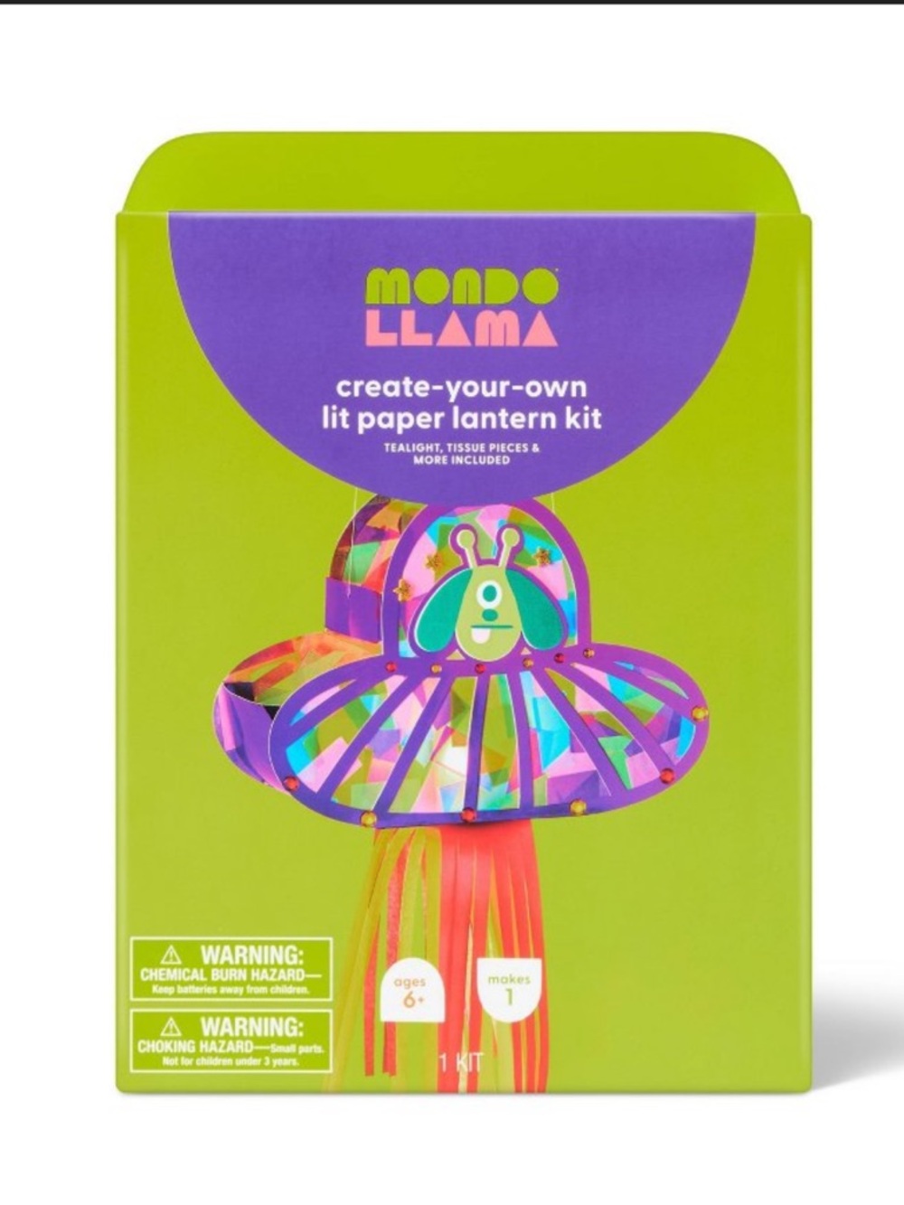 Mondo Llama Create-Your-Own Lit Space Dog Paper Lantern Craft Activity Kit